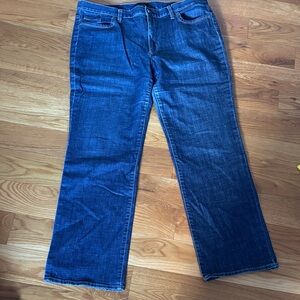 Talbots Signature Boot Dark Blue Denim Jeans with Red Loop